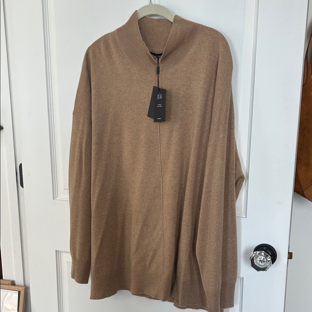 Washable Cashmere Oversized Tan Sweater from Naadam